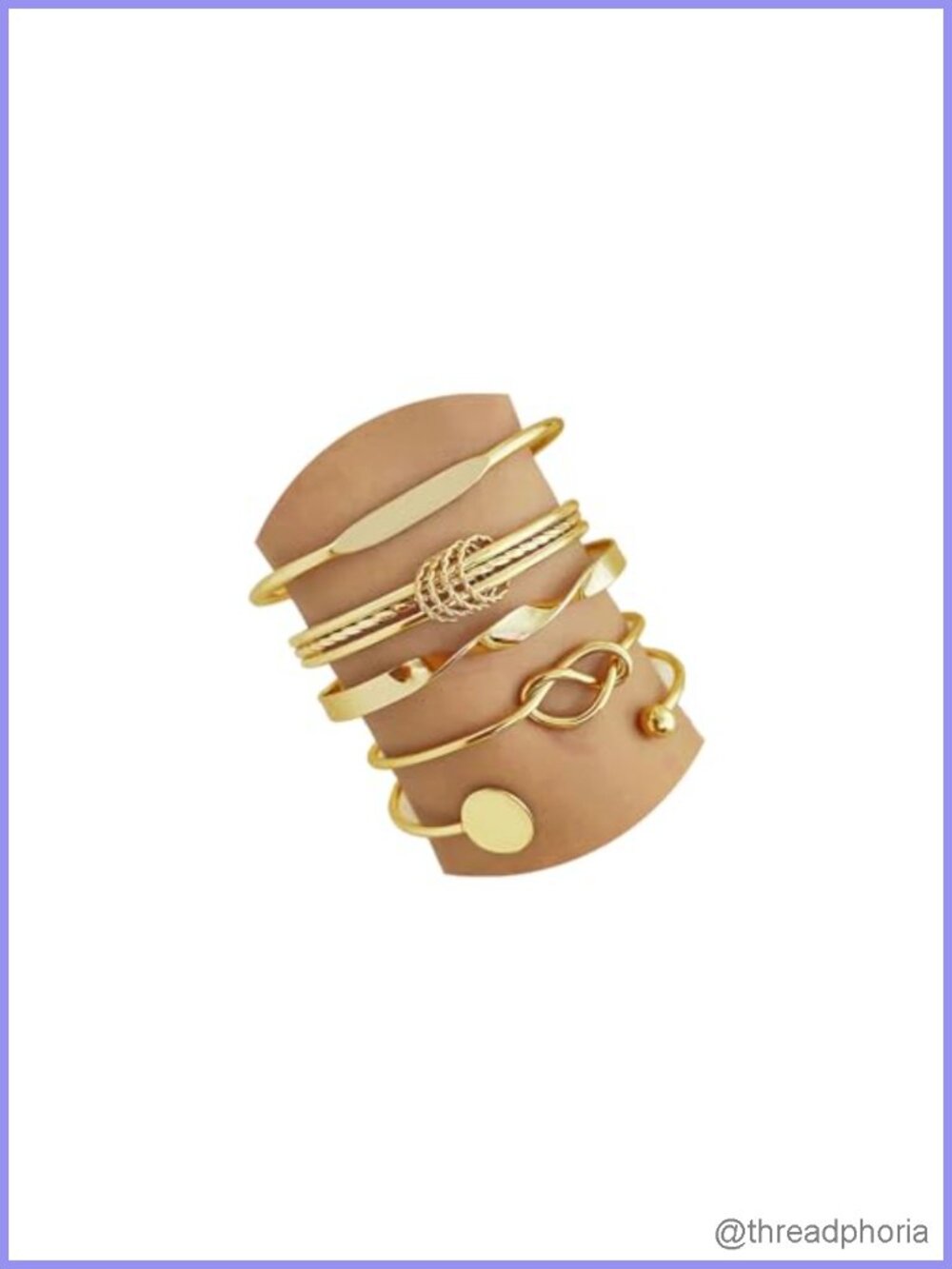 14k Gold Plated Bangle Bracelet Set Stackable Cuff for Women Boho Jewelry Gift